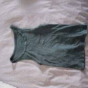 American Eagle Ribbed Tank Top Size: S Color: Green